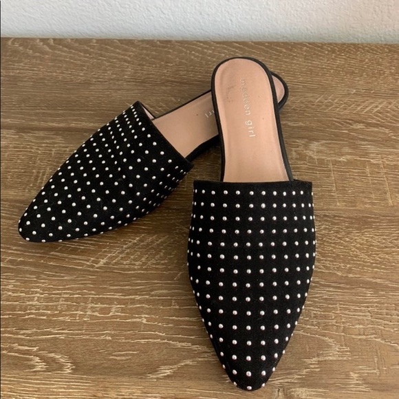 STEVE MADDEN| Tania Black Fabric Studded Mule - Picture 7 of 7